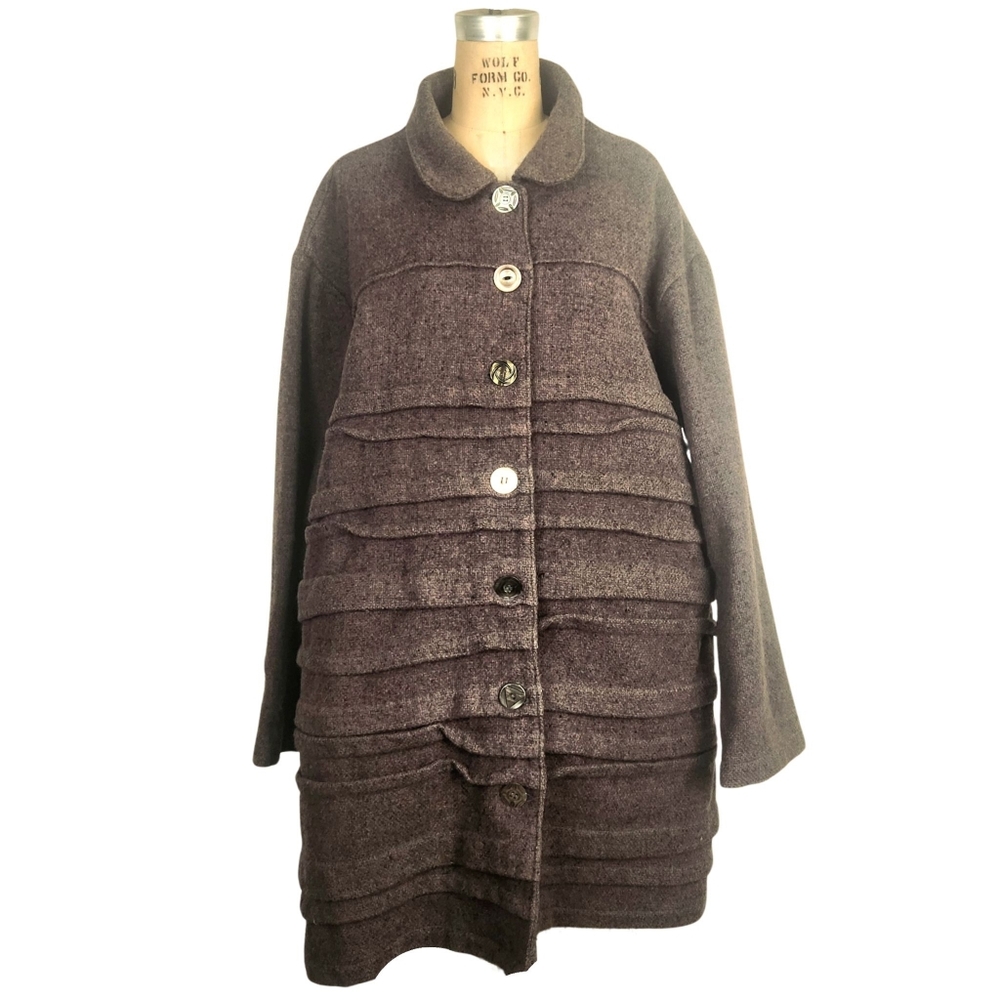 Krista Larson | Pleated Wool Coat | Wearable Art